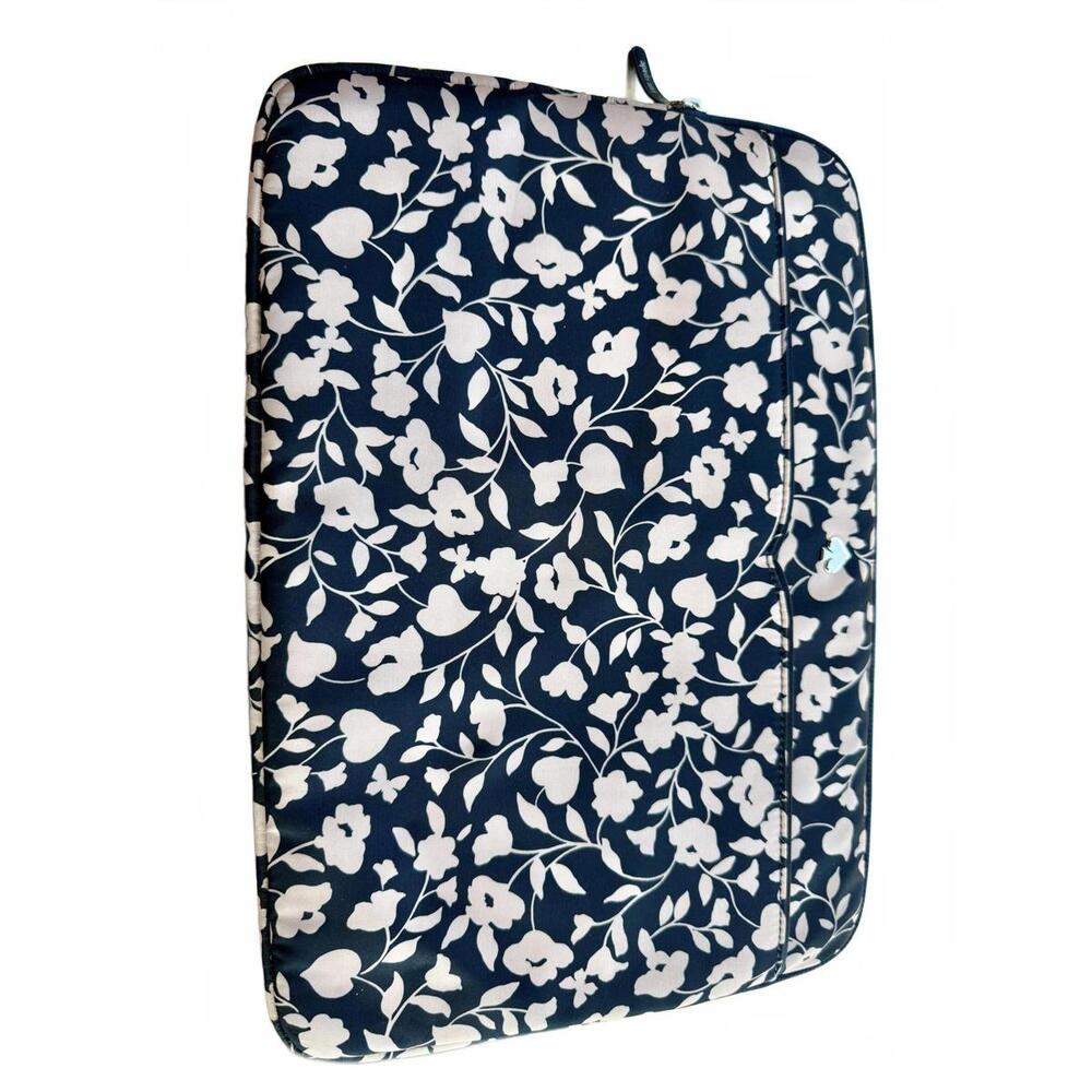 Kate Spade Black & White Floral Padded Laptop Case Sleeve